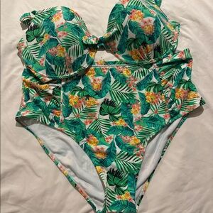 Rampage | Women’s Plus Size Tropical Bikini Bathing Suit Size 3X